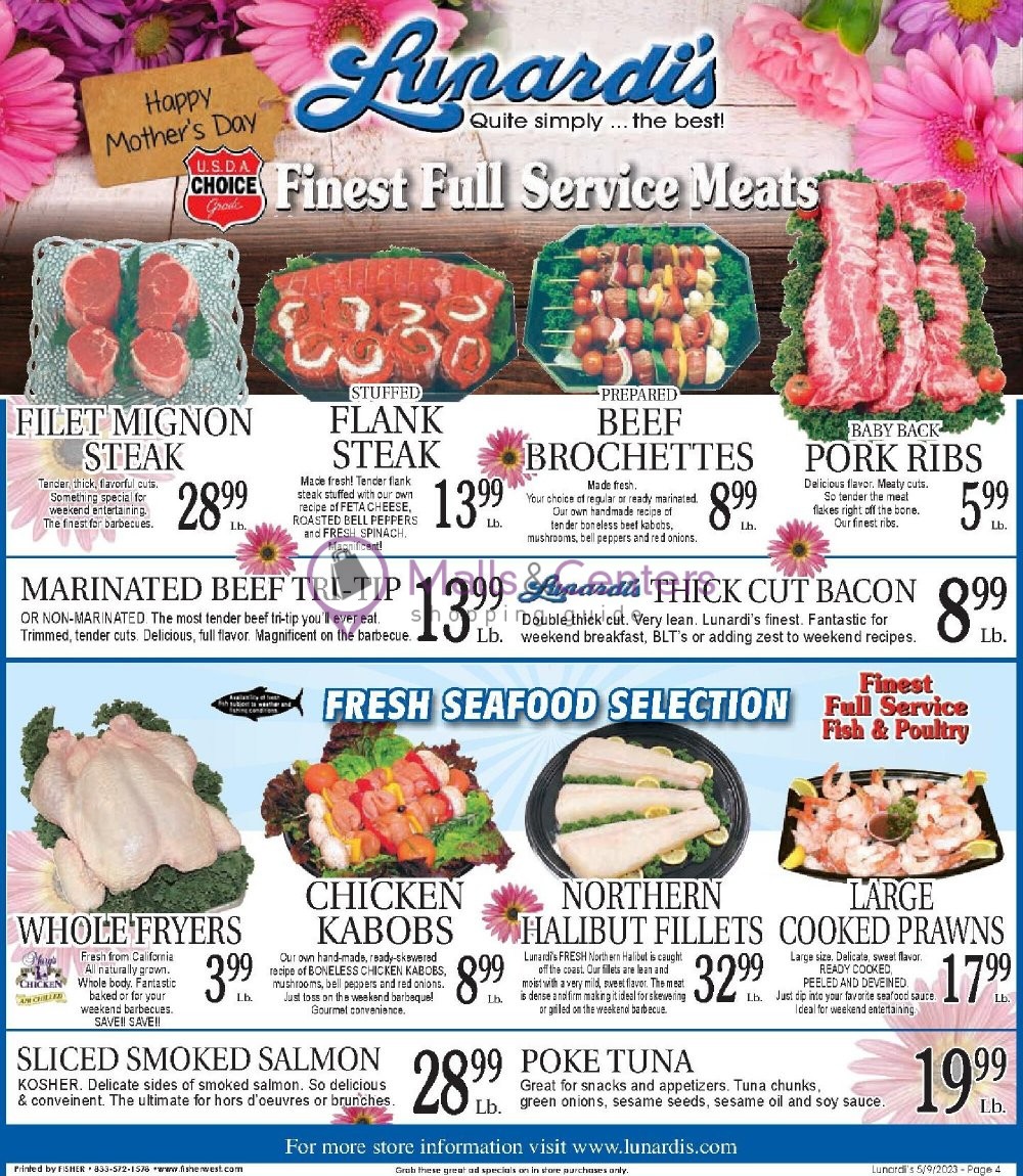 Lunardis Weekly ad valid from 05/23/2023 to 05/29/2023 MallsCenters