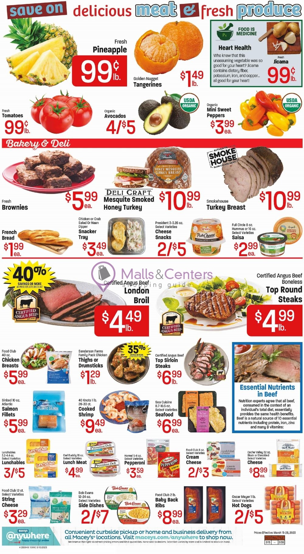Maceys Weekly ad valid from 03/15/2023 to 03/28/2023 MallsCenters