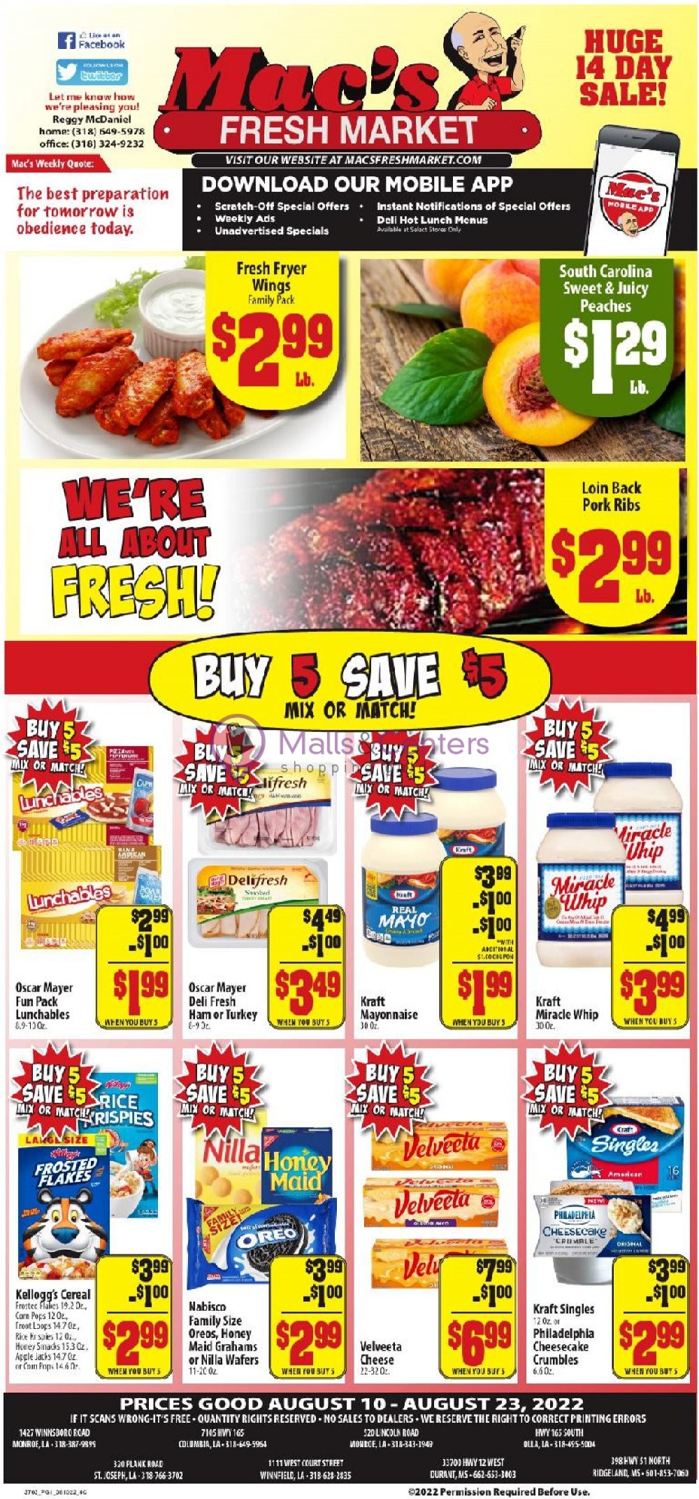 Mac's Fresh Market Weekly Ad sales & flyers specials MallsCenters