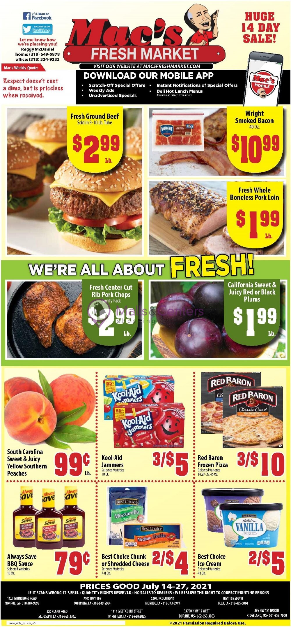 Mac's Fresh Market Weekly Ad sales & flyers specials MallsCenters