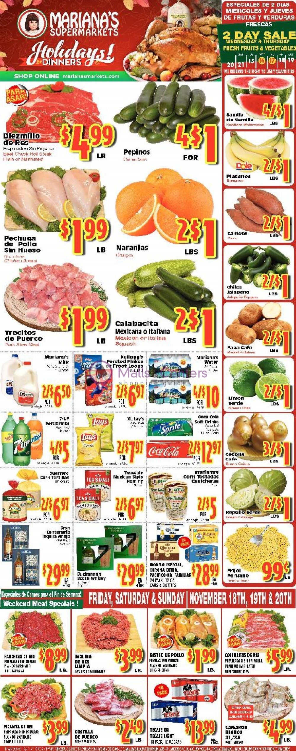 Mariana's Supermarkets Weekly ad valid from 11/15/2022 to 11/21/2022