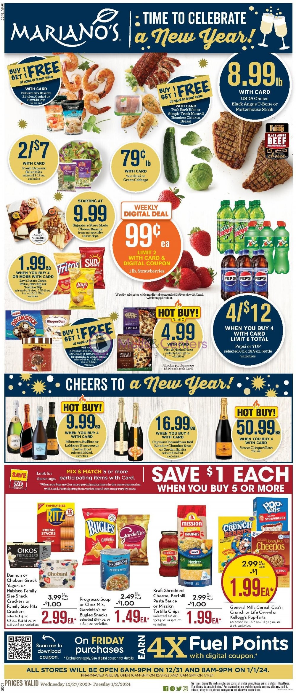 Mariano’s Weekly ad valid from 12/27/2023 to 01/02/2024 MallsCenters