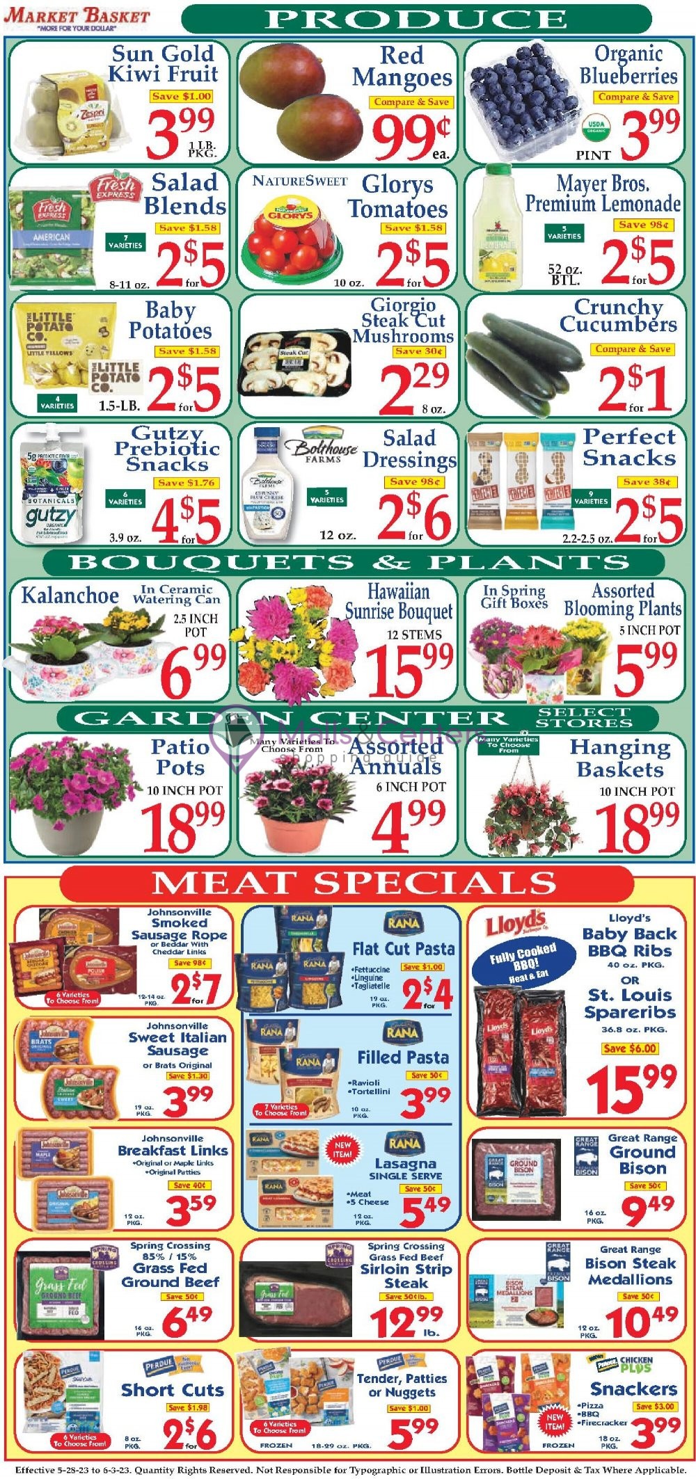Market Basket Weekly ad valid from 05/28/2023 to 06/03/2023 MallsCenters