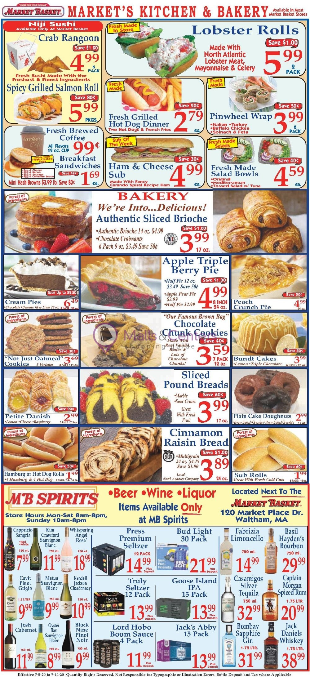 Market Basket Weekly ad valid from 07/05/2020 to 07/11/2020 MallsCenters