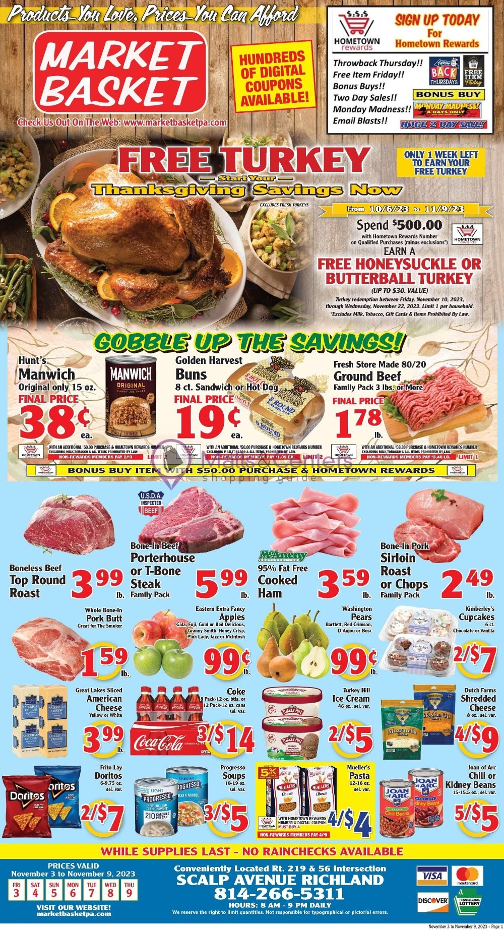 Market Basket PA Weekly ad valid from 11/03/2023 to 11/09/2023