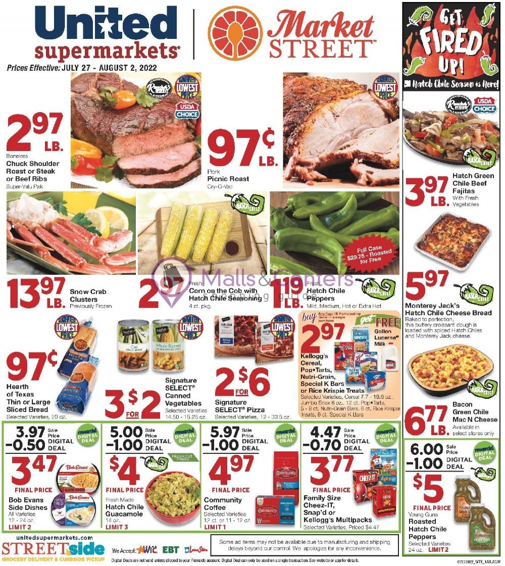 Market street weekly ad sales flyers specials mallscenters