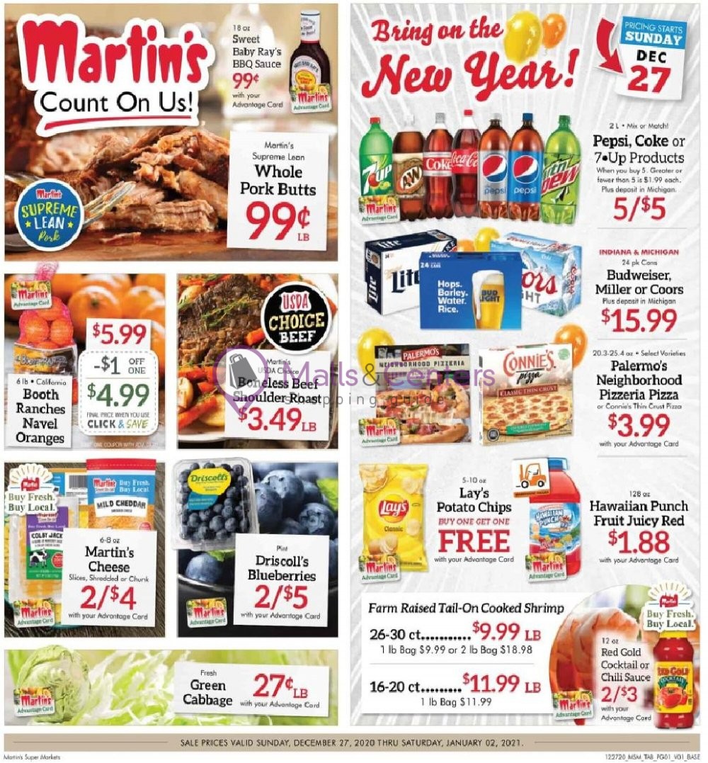 Martin's Supermarket Weekly ad valid from 12/27/2020 to 01/02/2021