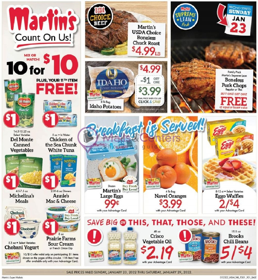 Martin's Supermarket Weekly ad valid from 01/23/2022 to 01/29/2022