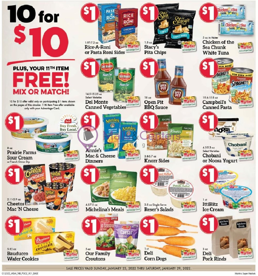 Martin's Supermarket Weekly ad valid from 01/23/2022 to 01/29/2022