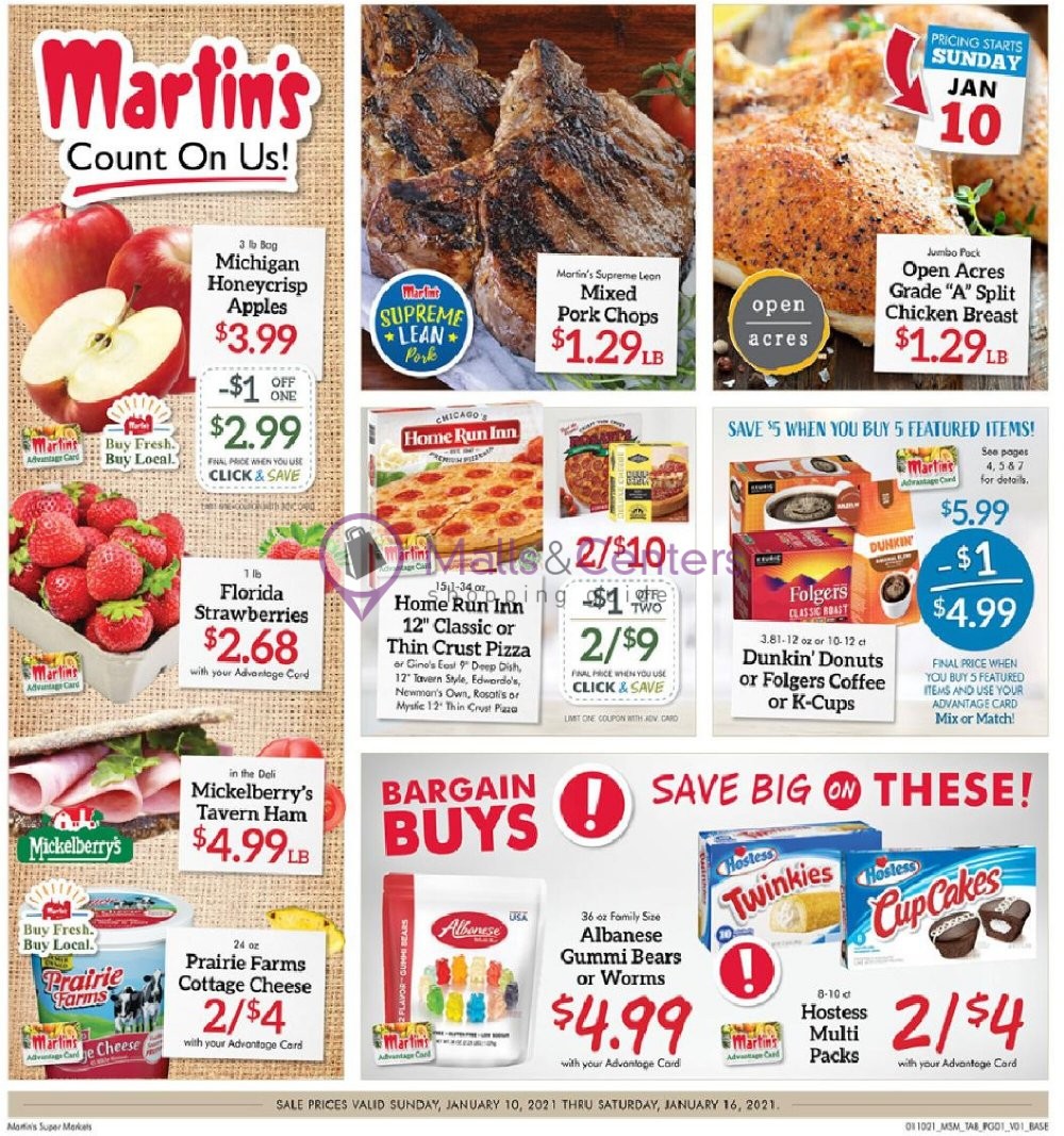 Martin's Supermarket Weekly ad valid from 01/10/2021 to 01/16/2021
