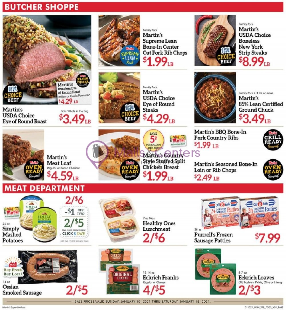 Martin's Supermarket Weekly ad valid from 01/10/2021 to 01/16/2021
