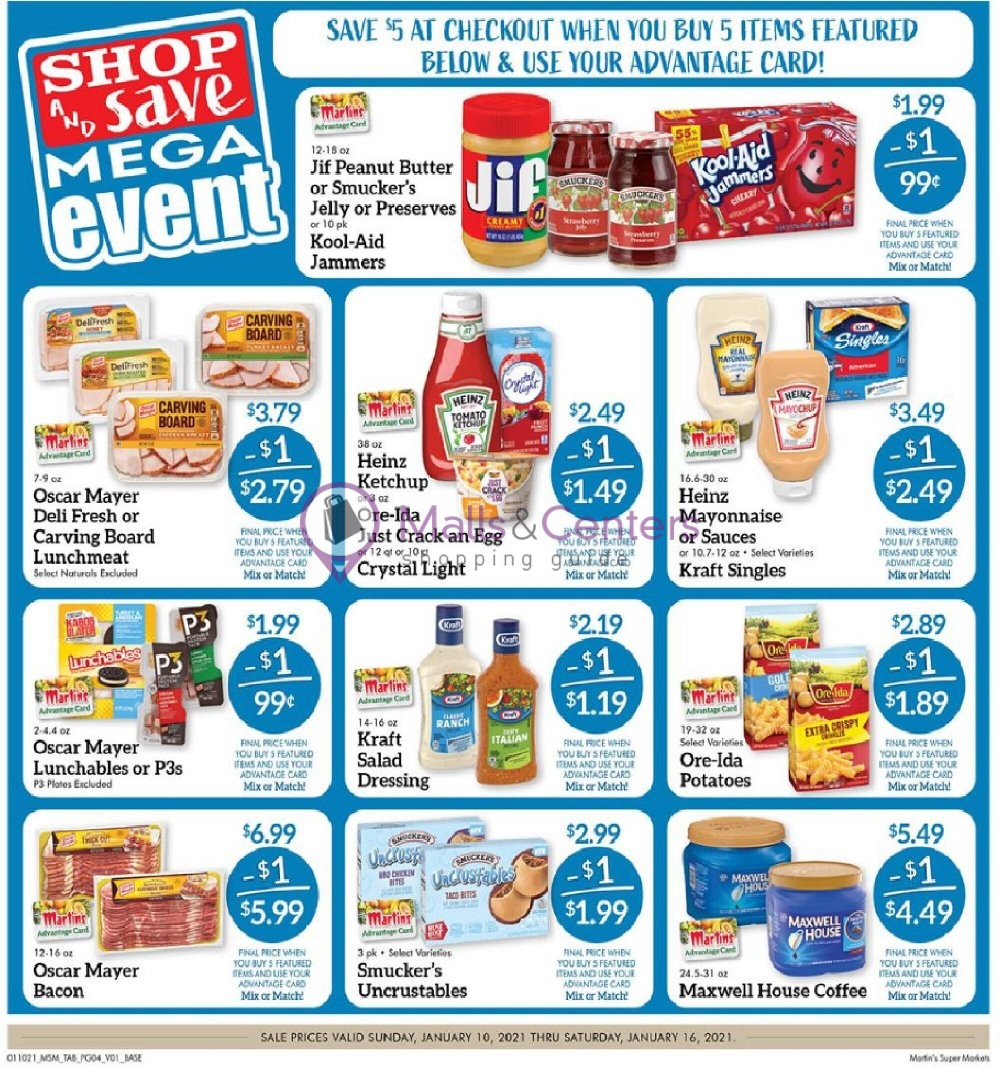 Martin's Supermarket Weekly ad valid from 01/10/2021 to 01/16/2021