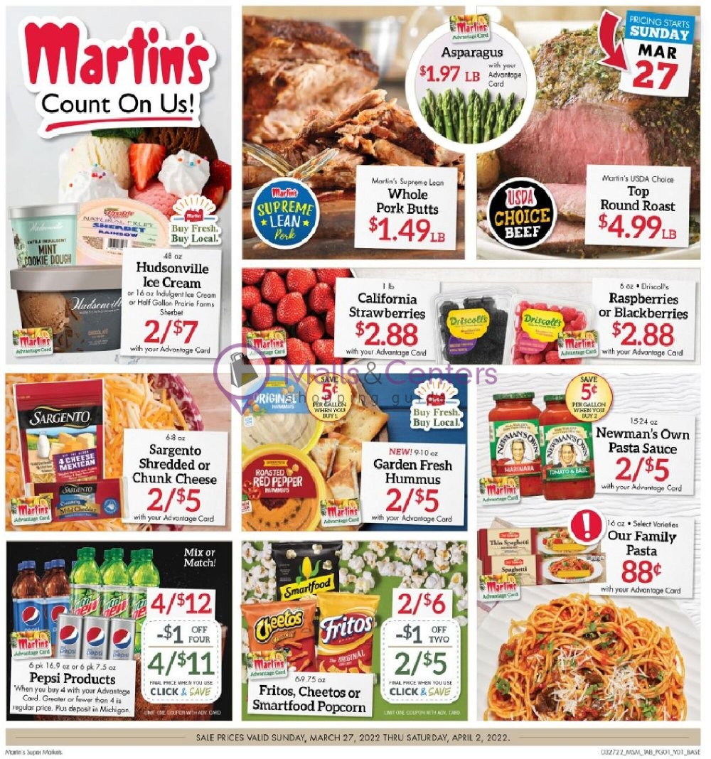 Martin's Supermarket Weekly ad valid from 03/27/2022 to 04/02/2022