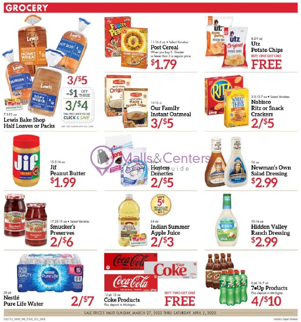 Martin's Supermarket Weekly ad valid from 03/27/2022 to 04/02/2022