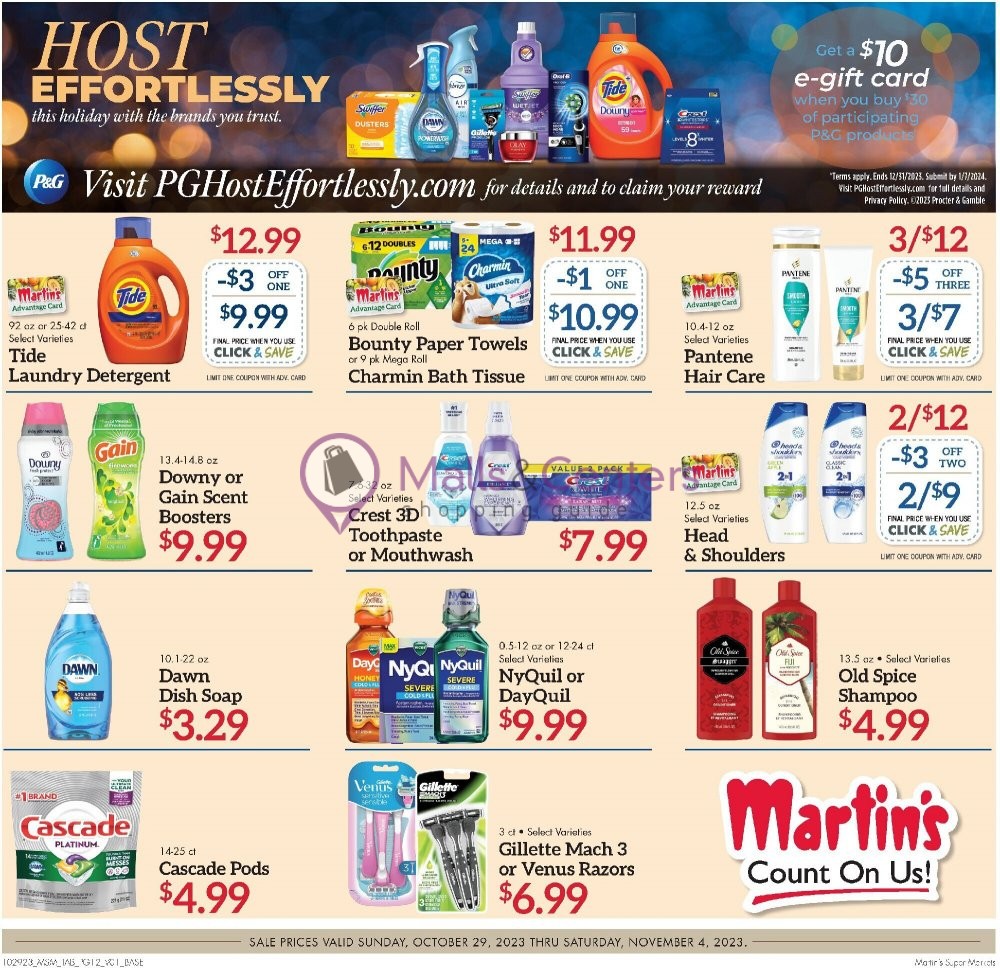 Martin's Supermarket Weekly ad valid from 10/29/2023 to 11/04/2023
