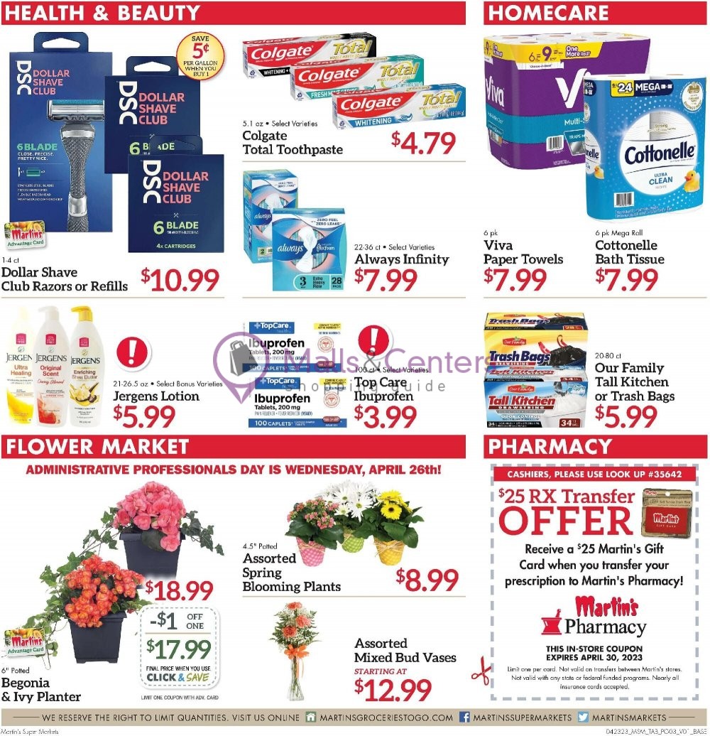 Martin's Supermarket Weekly Ad sales & flyers specials MallsCenters