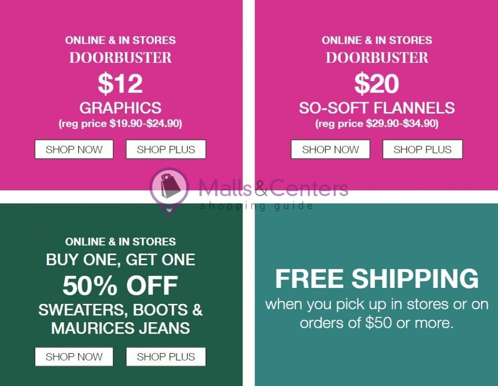 maurices Weekly ad valid from 11/06/2020 to 11/12/2020 - MallsCenters