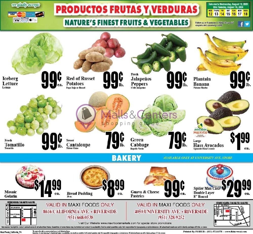 Weekly ad for Maxi Foods Markets valid: 08/12/2026 - 08/14/2026, page 4