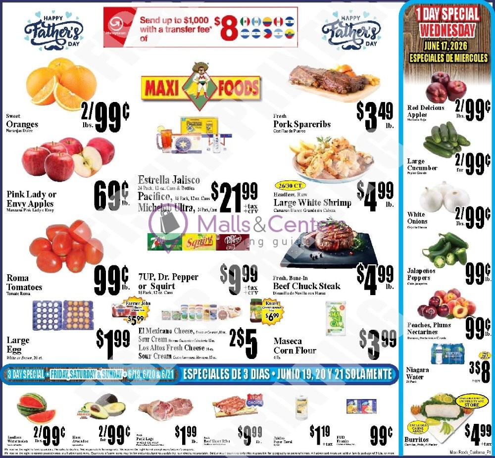 Weekly ad for Maxi Foods Markets valid: 06/17/2026 - 06/17/2026, page 1