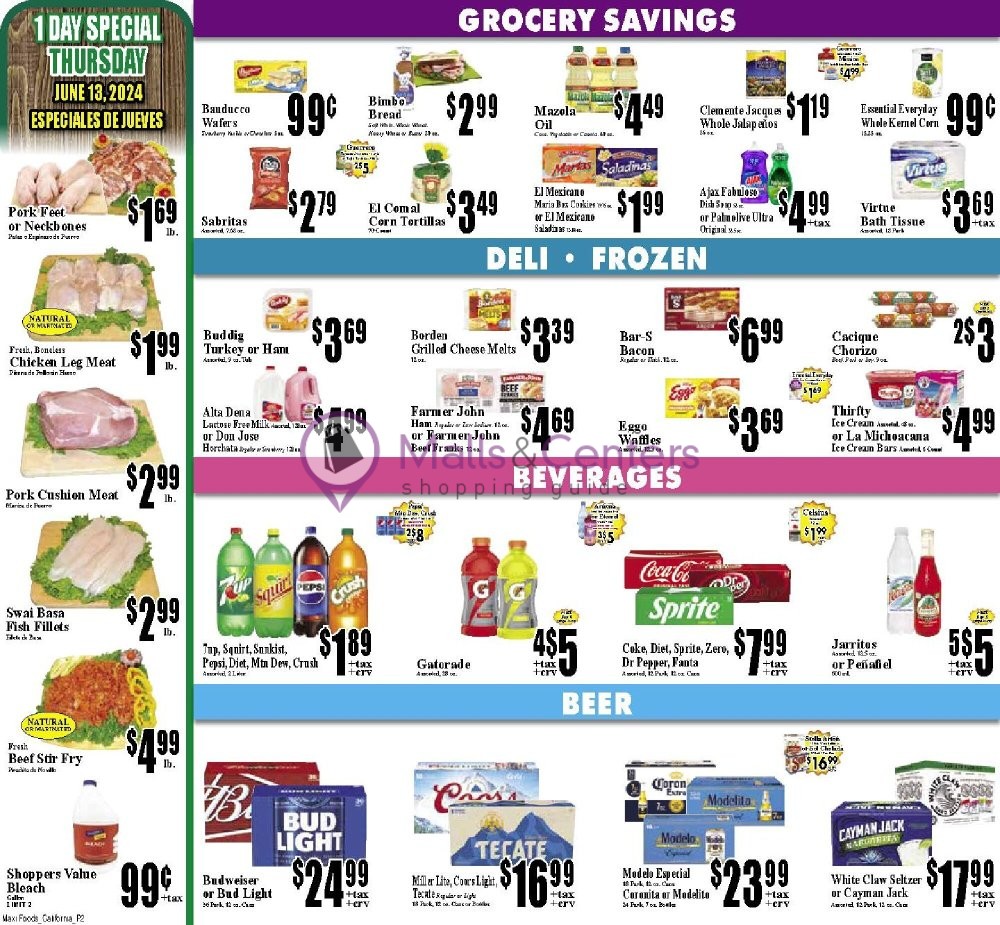 Weekly ad for Maxi Foods Markets valid: 06/12/2024 - 06/18/2024, page 2