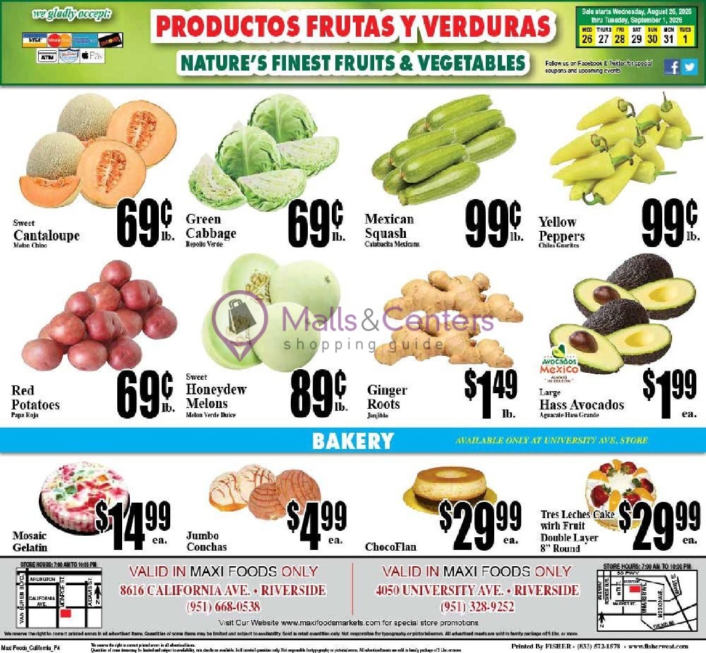 Weekly ad for Maxi Foods Markets valid: 08/27/2026 - 08/30/2026, page 4