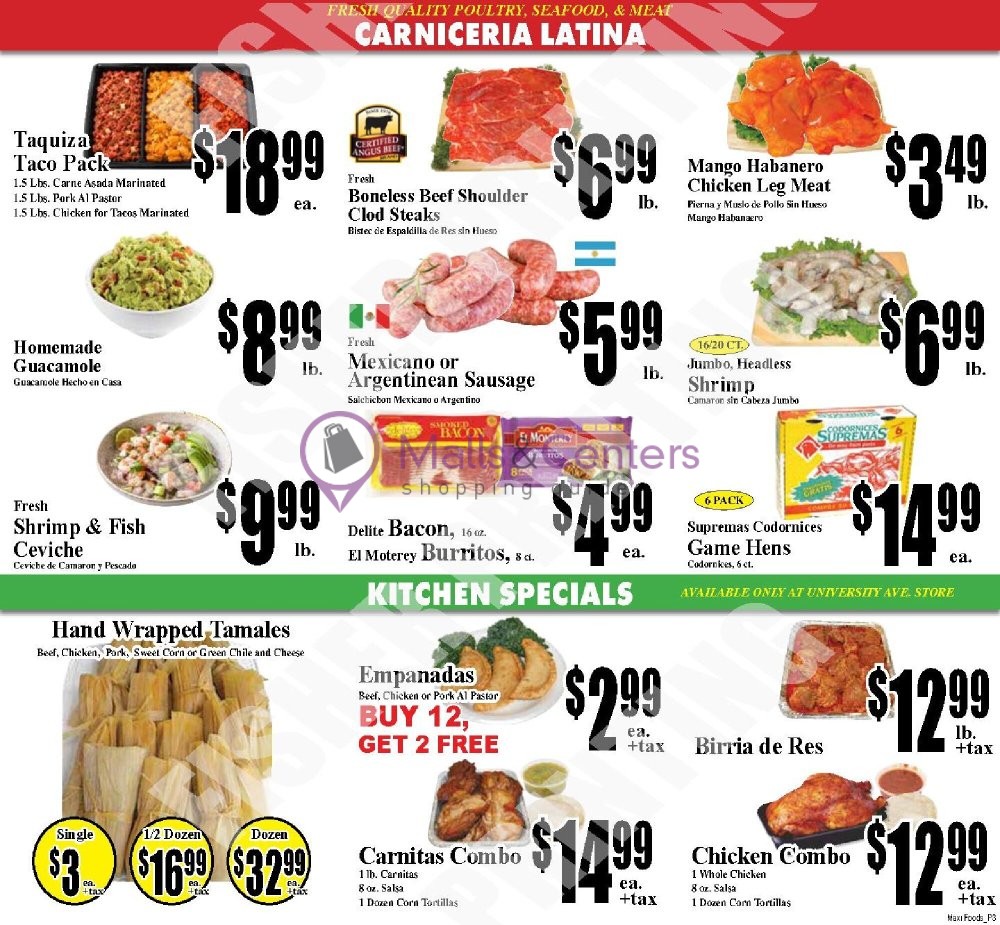 Weekly ad for Maxi Foods Markets valid: 07/01/2026 - 07/01/2026, page 3