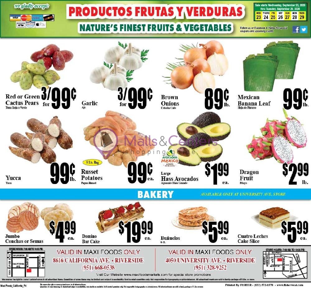 Weekly ad for Maxi Foods Markets valid: 09/23/2026 - 09/27/2026, page 4