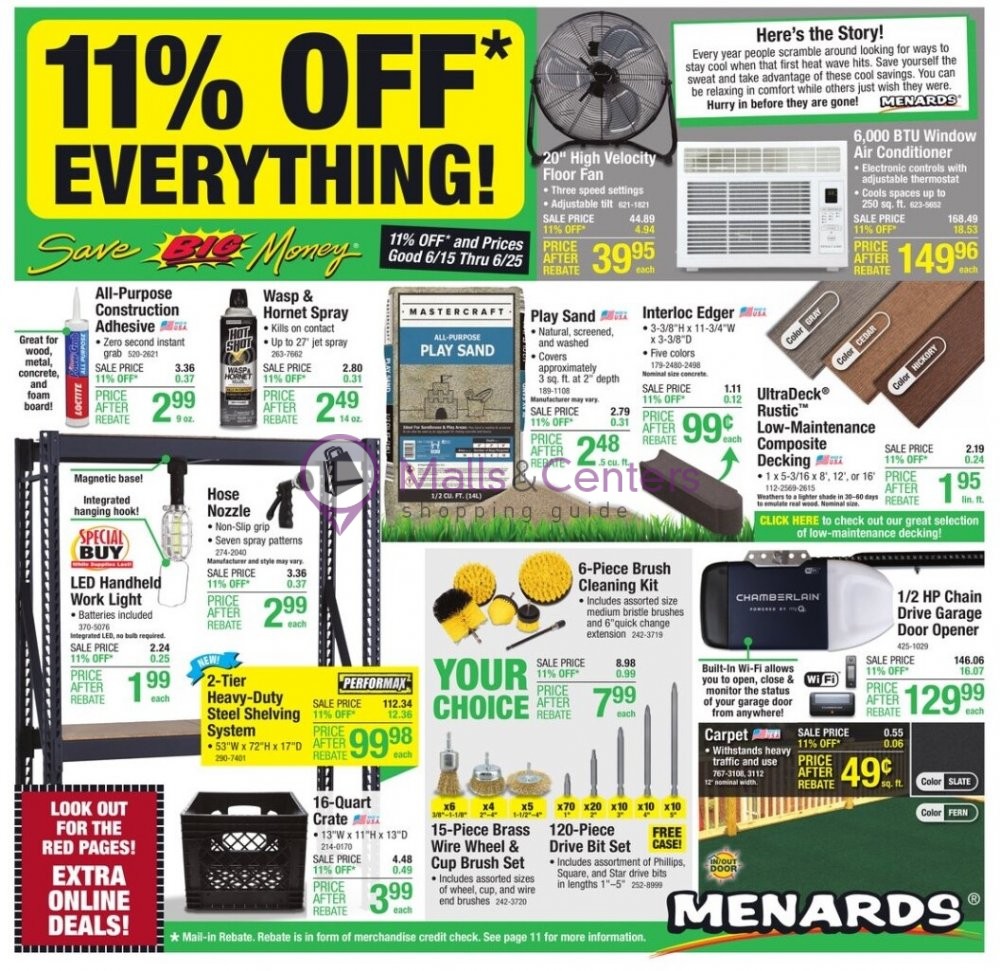 Menards Weekly ad valid from 06/14/2023 to 06/25/2023 MallsCenters