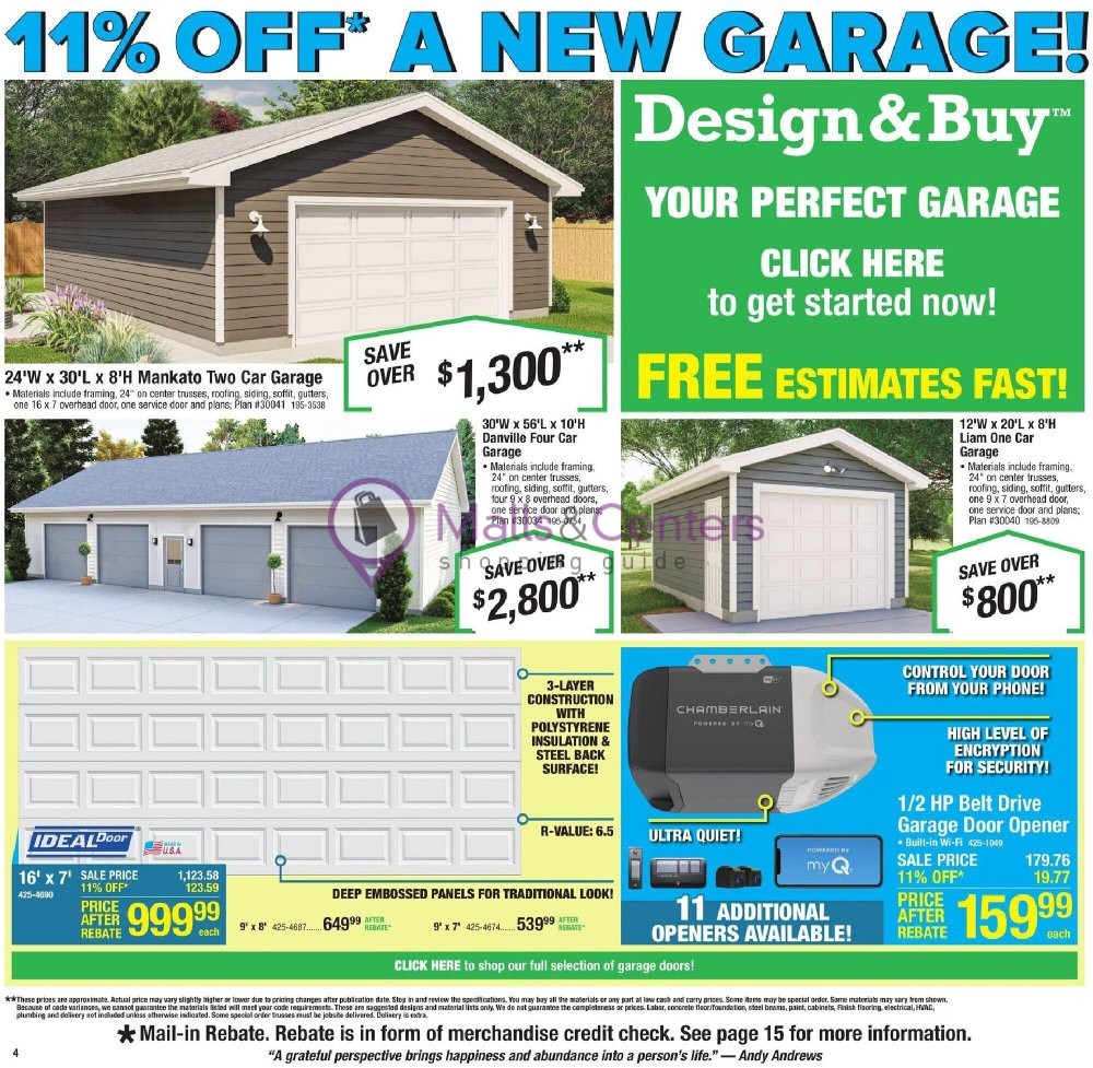 Menards Weekly Ad sales & flyers specials MallsCenters
