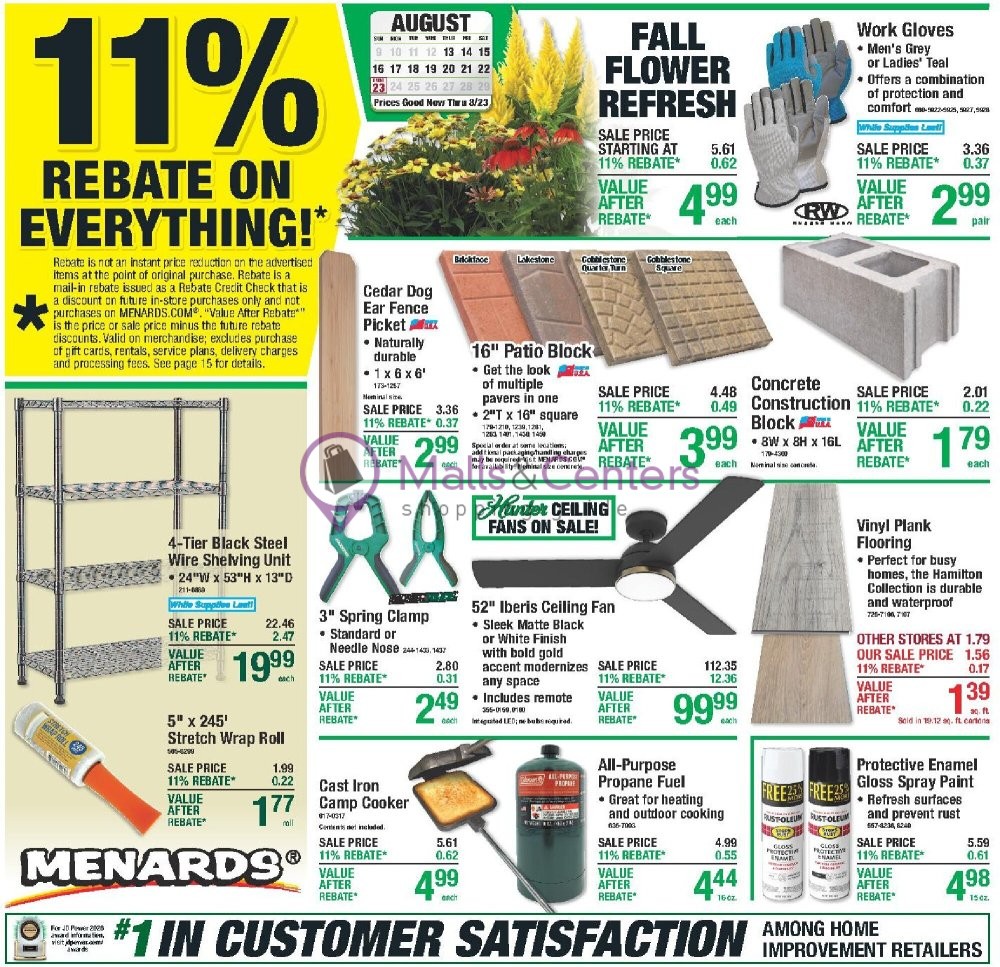 Weekly ad for Menards valid: 08/12/2026 - 08/24/2026, page 1