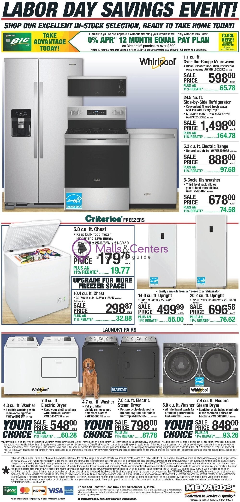 First page of weekly ad for Menards valid: 08/26/2026 - 09/07/2026