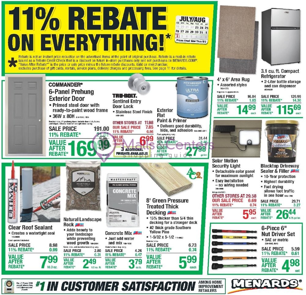 Weekly ad for Menards valid: 07/22/2026 - 08/03/2026, page 1