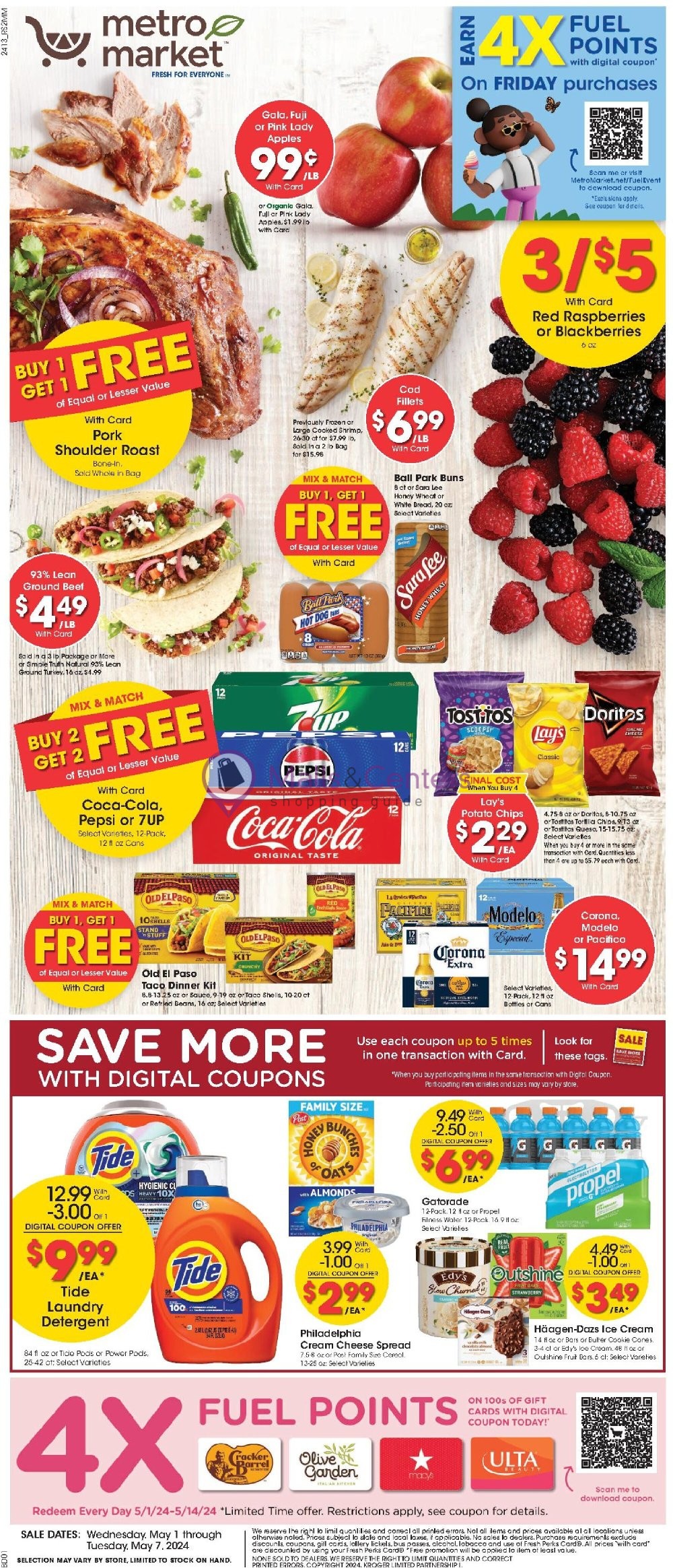 Metro Market Weekly ad valid from 05/01/2024 to 05/07/2024 MallsCenters