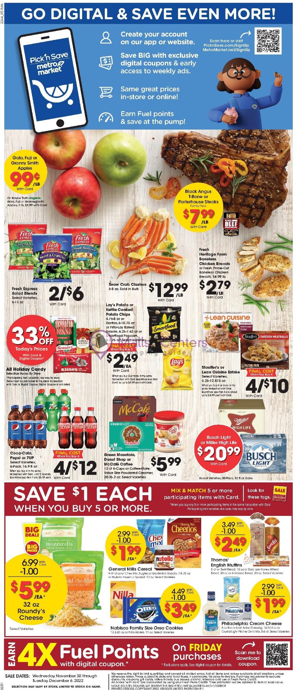 Metro Market Weekly ad valid from 11/30/2022 to 12/06/2022 MallsCenters