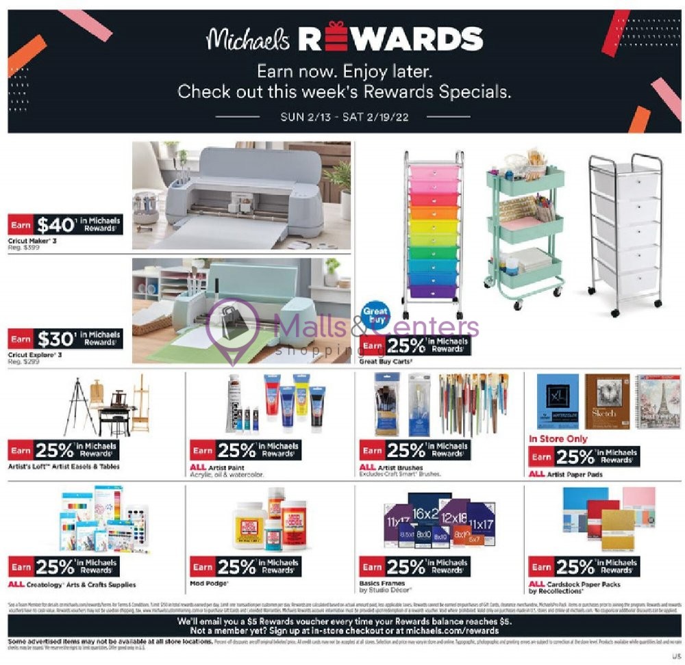 Michaels Weekly ad valid from 02/13/2022 to 02/19/2022 MallsCenters