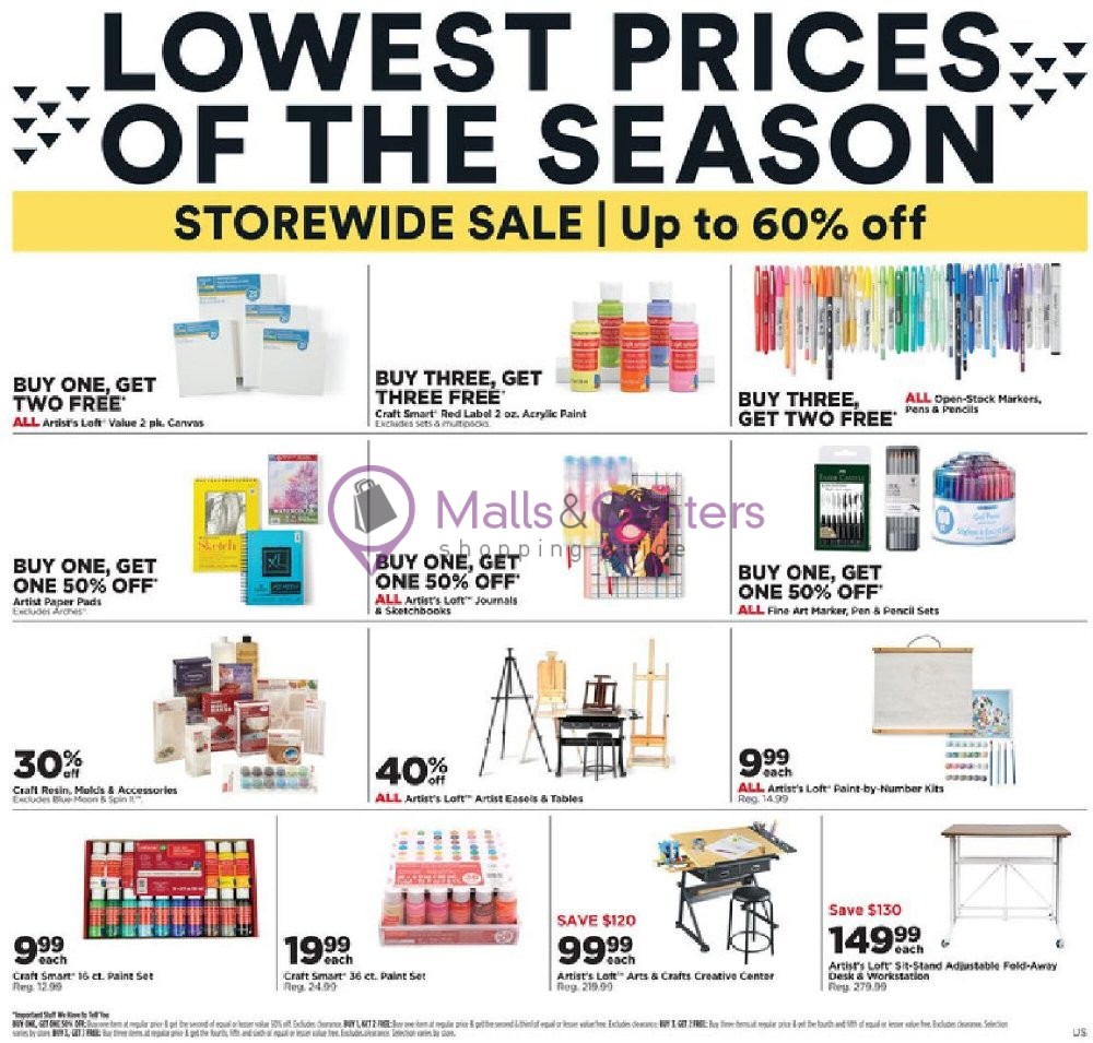 Michaels Weekly ad valid from 06/09/2023 to 06/18/2023 MallsCenters
