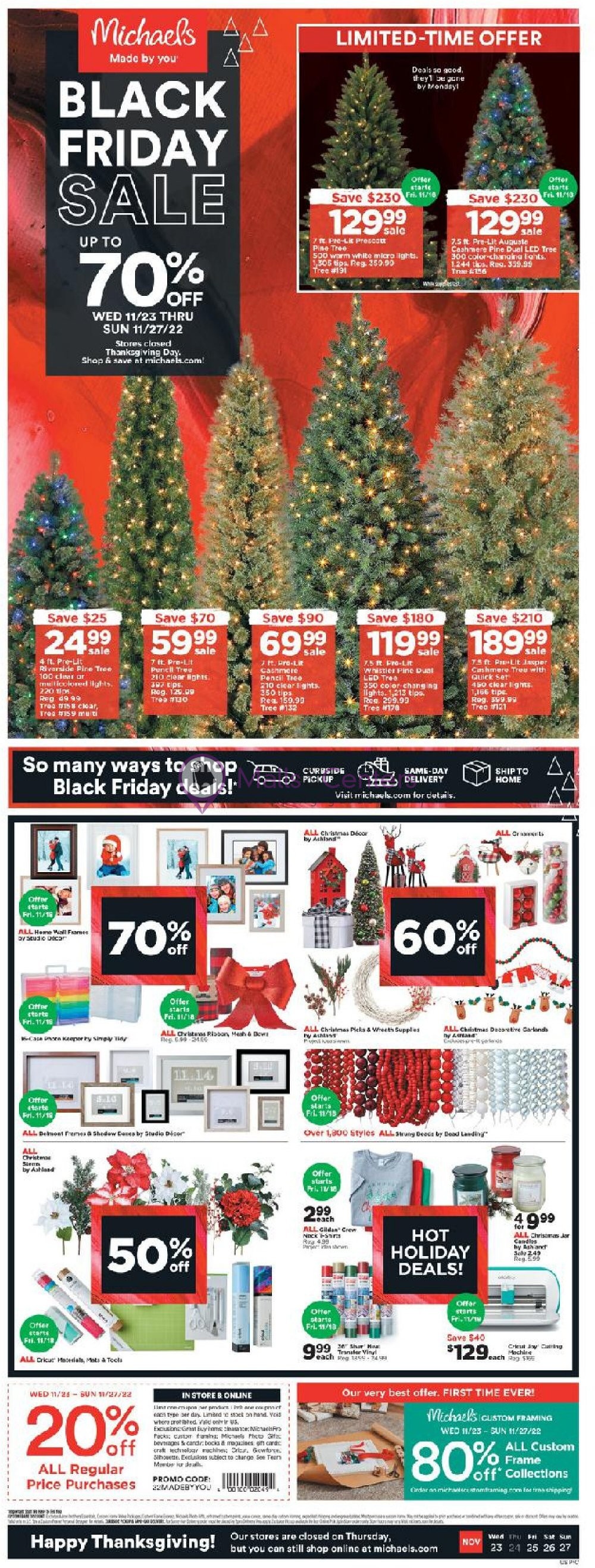 Michaels Weekly ad valid from 11/23/2022 to 11/27/2022 MallsCenters