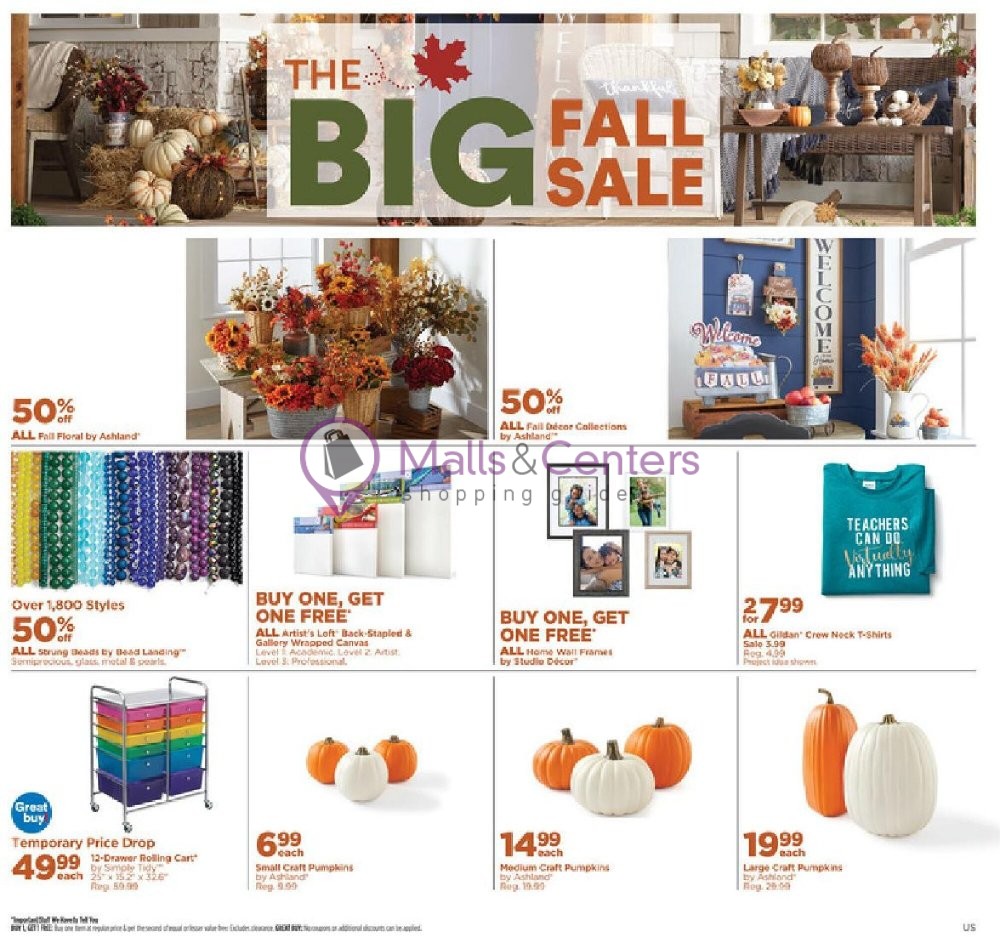 Michaels Weekly ad valid from 09/04/2022 to 09/10/2022 MallsCenters