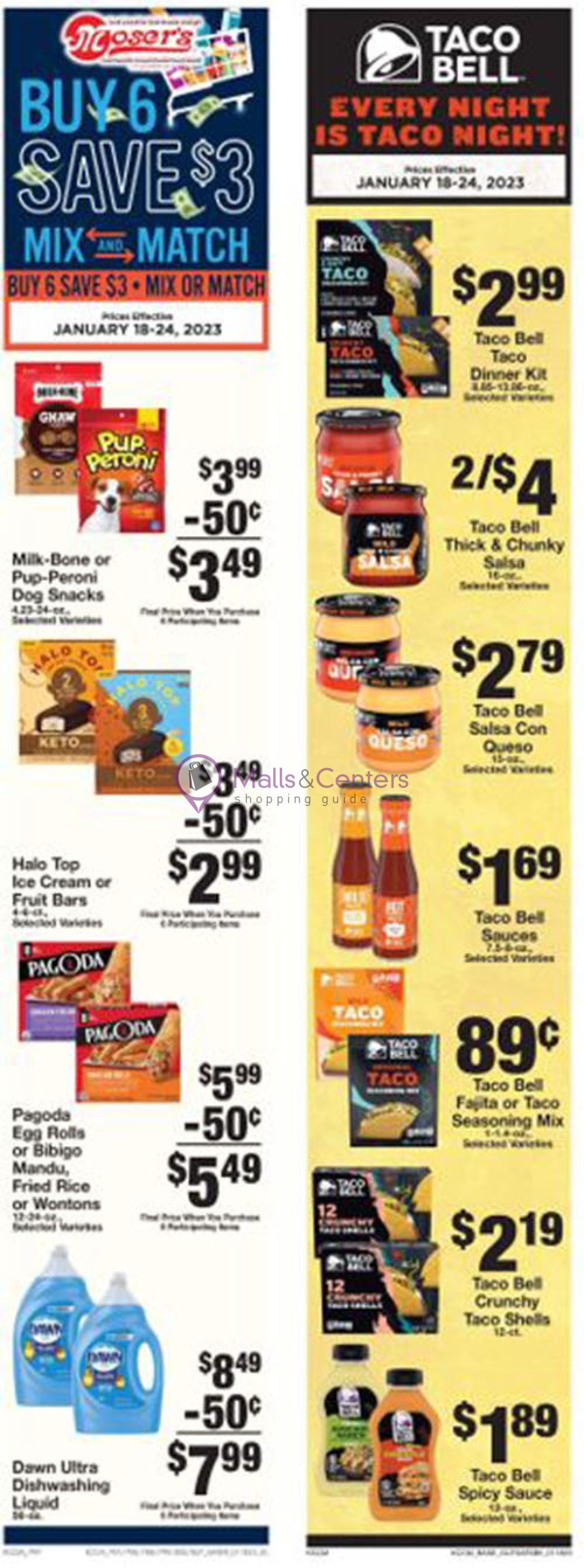 Moser's Foods Weekly ad valid from 01/18/2023 to 01/24/2023 MallsCenters