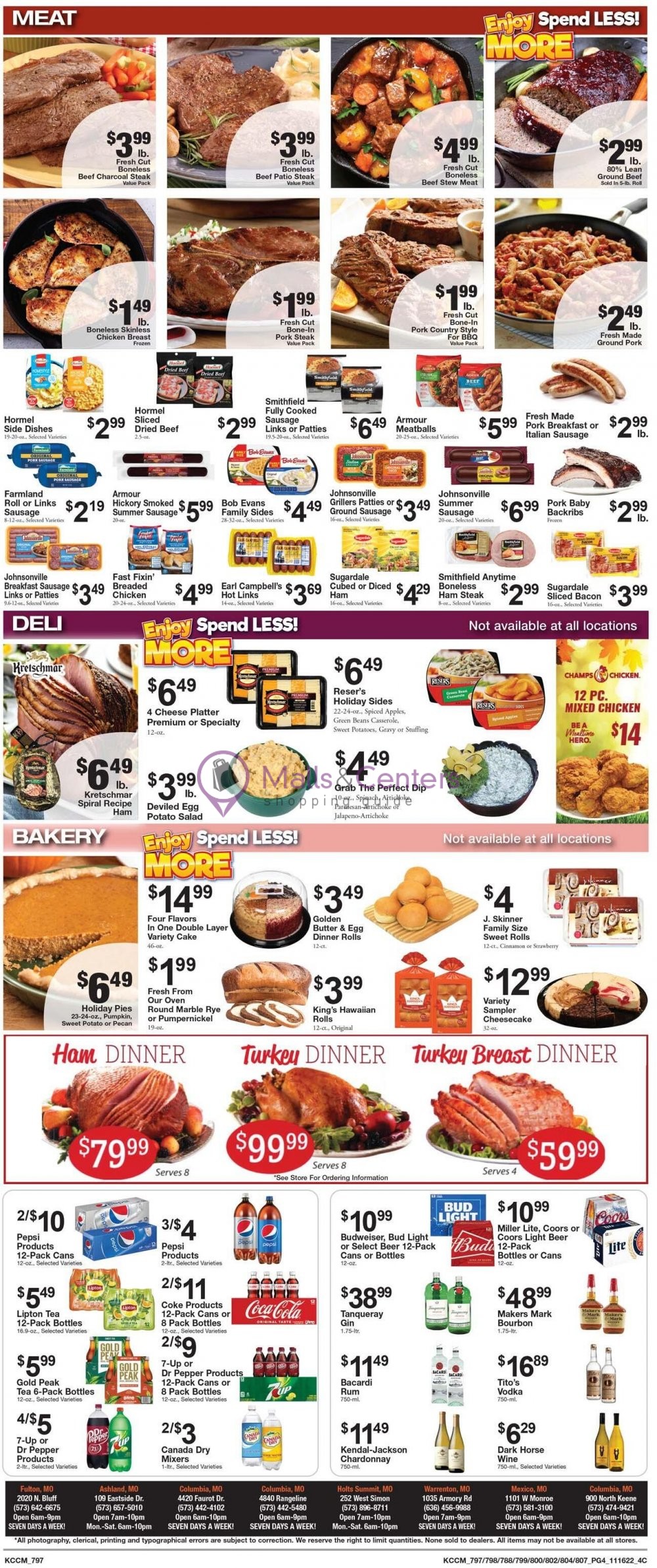 Moser's Foods Weekly ad valid from 11/16/2022 to 11/29/2022 MallsCenters