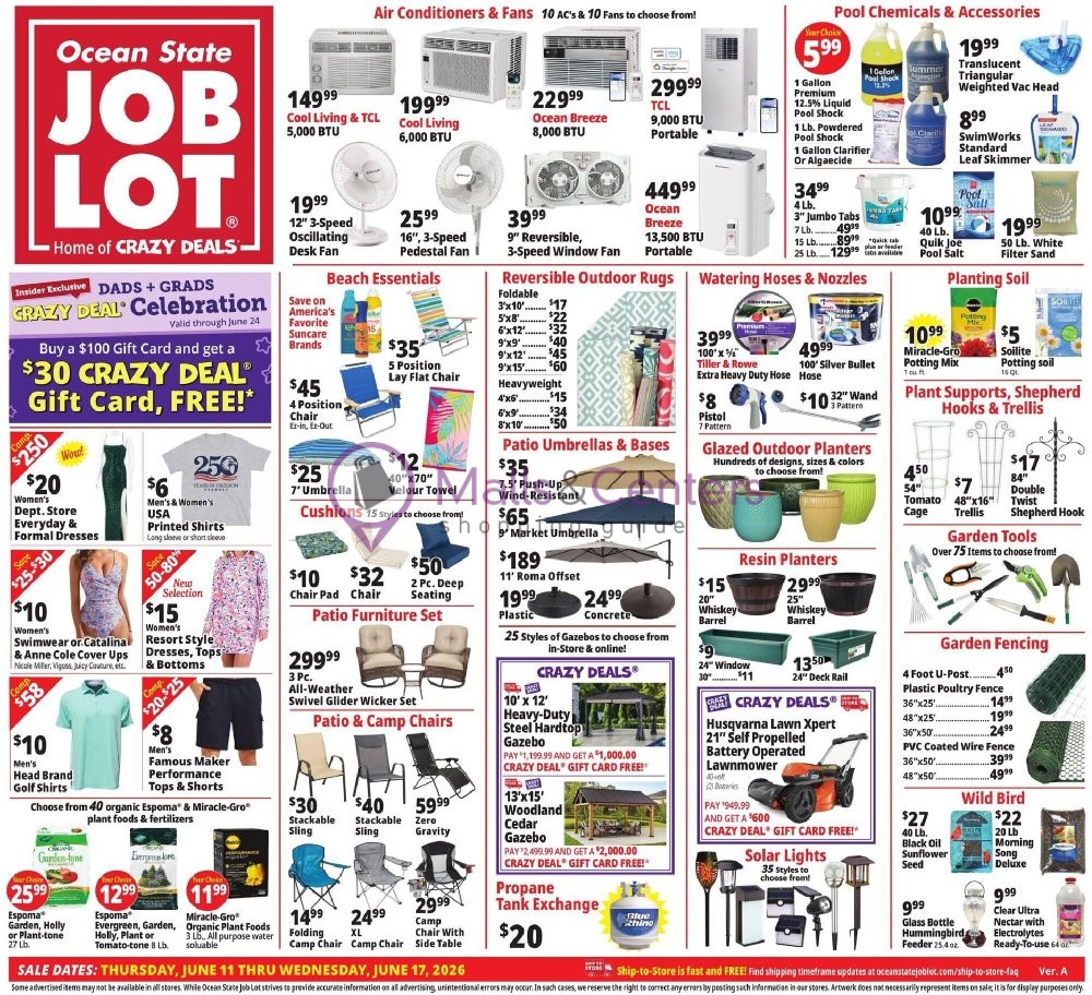 Weekly ad for Ocean State Job Lot valid: 06/11/2026 - 06/17/2026, page 1