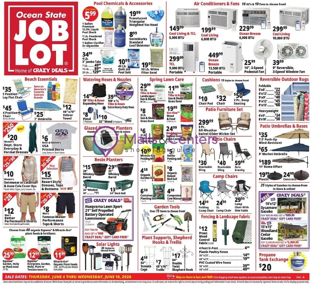 Weekly ad for Ocean State Job Lot valid: 06/04/2026 - 06/10/2026, page 1