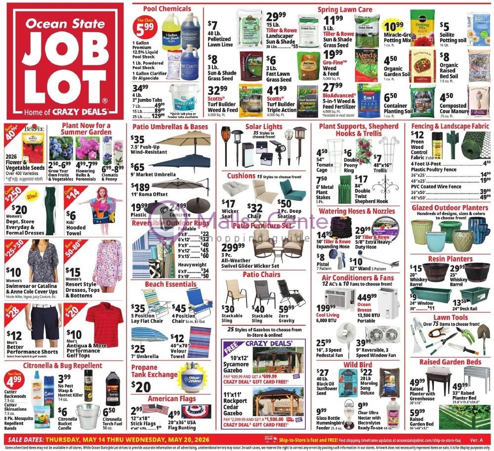 Weekly ad for Ocean State Job Lot valid: 05/14/2026 - 05/20/2026, page 1