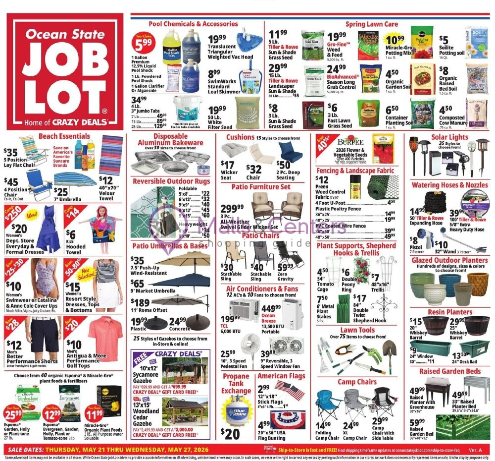Weekly ad for Ocean State Job Lot valid: 05/21/2026 - 05/27/2026, page 1
