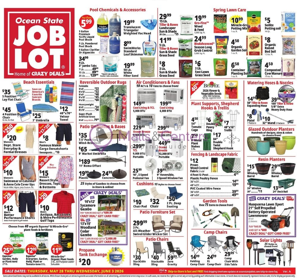 Weekly ad for Ocean State Job Lot valid: 05/28/2026 - 06/03/2026, page 1