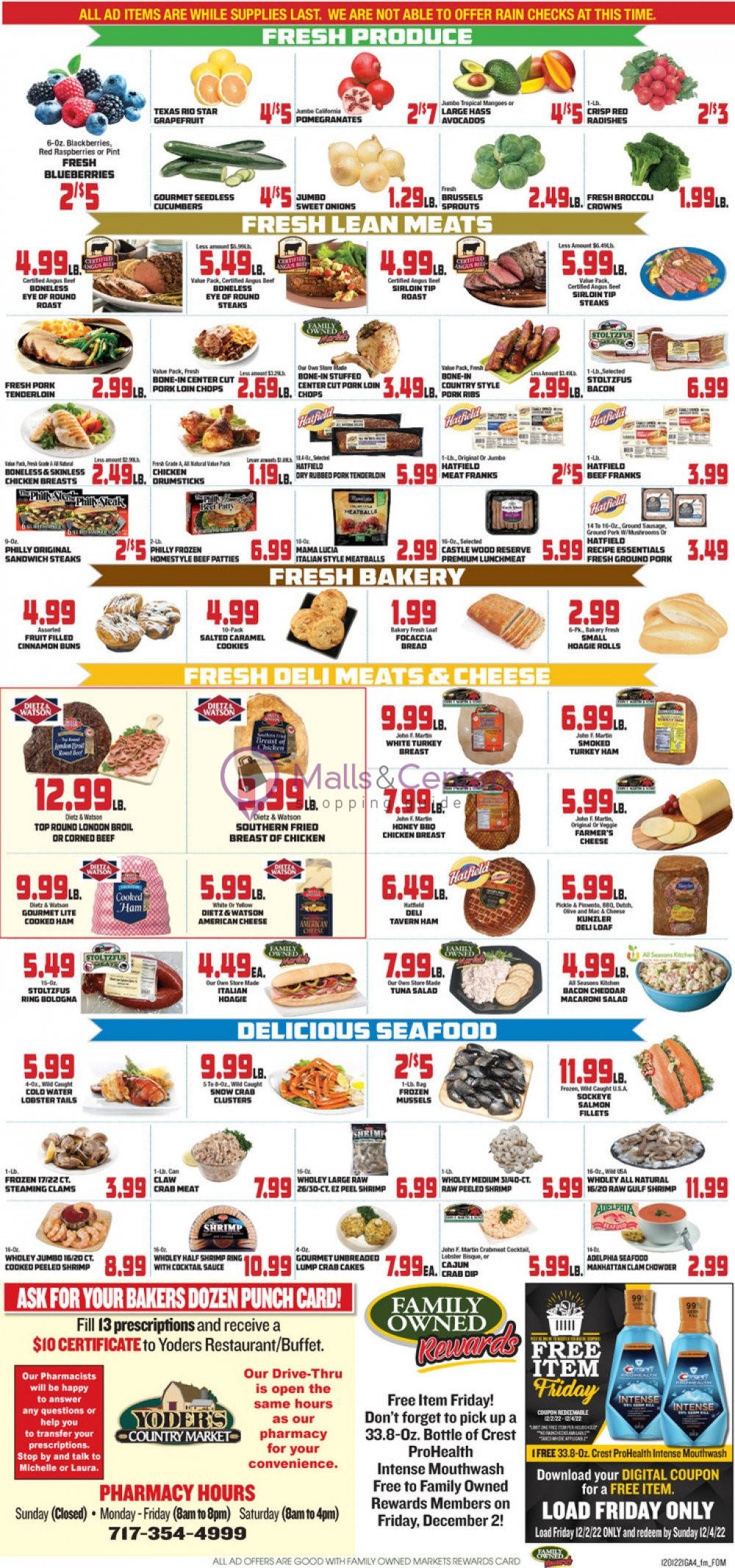 Oregon Dairy Supermarket Weekly ad valid from 12/01/2022 to 12/07/2022
