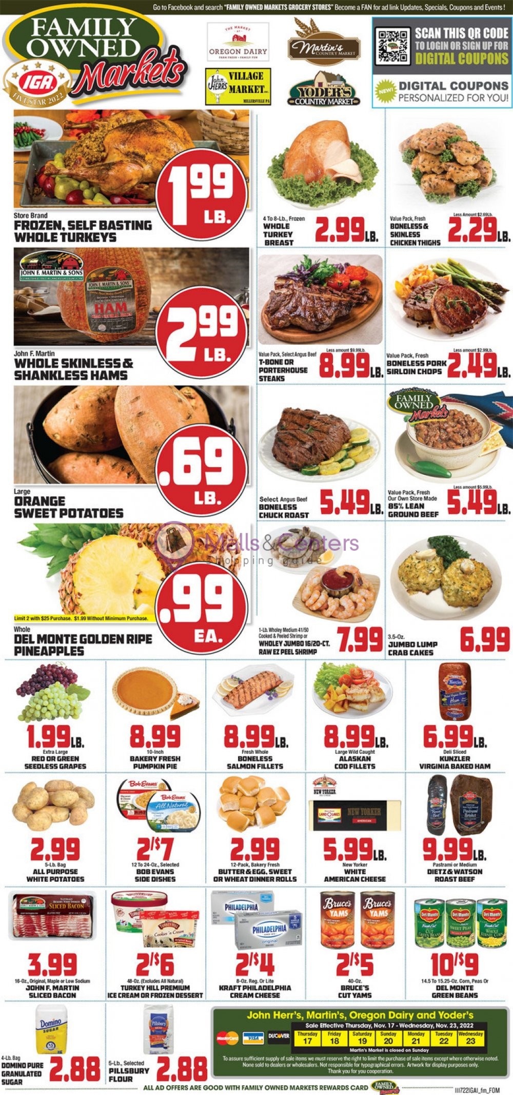 Oregon Dairy Supermarket Weekly ad valid from 11/17/2022 to 11/23/2022