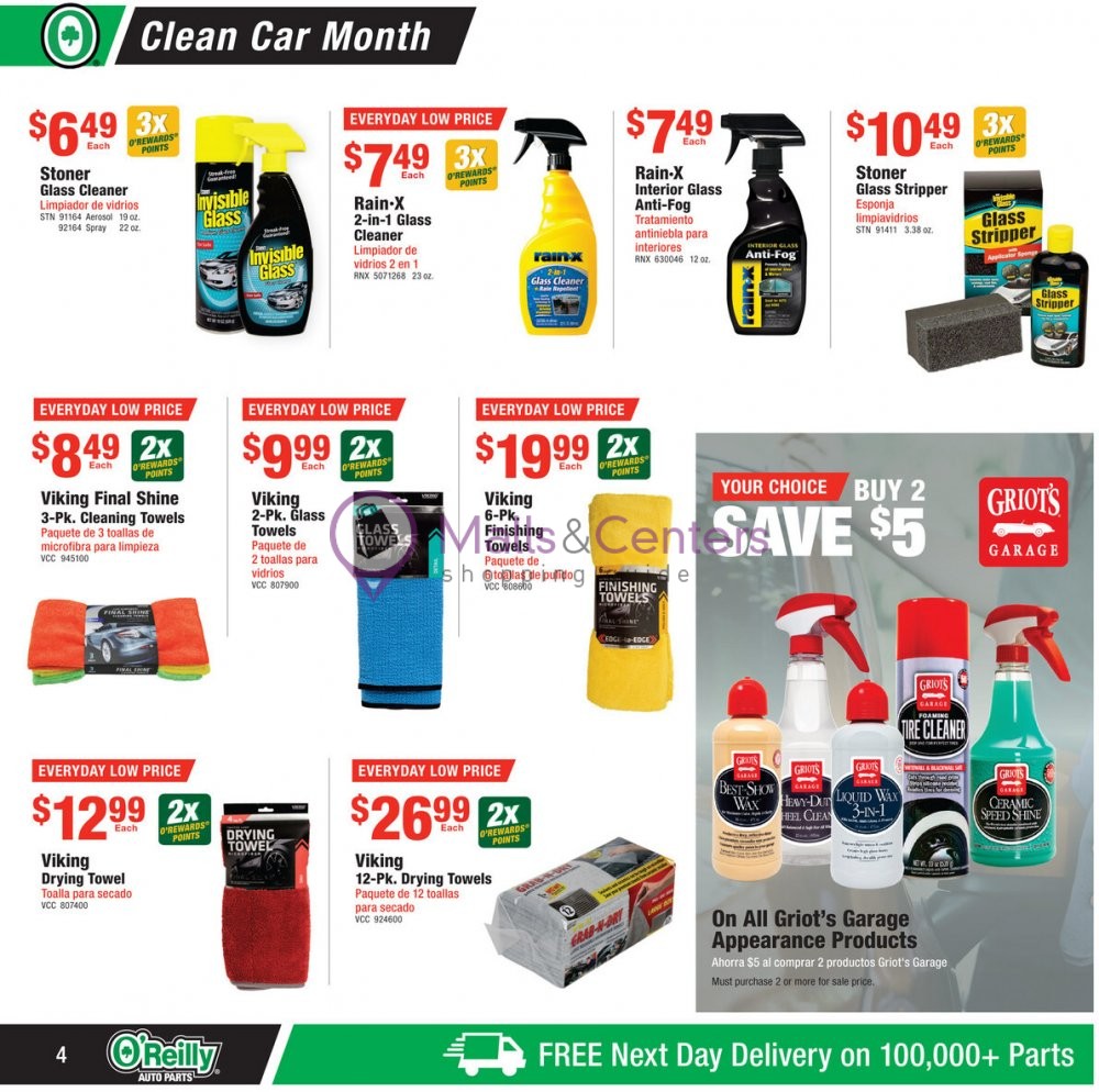 Weekly ad for O'Reilly Auto Parts valid: 04/26/2023 - 05/30/2023, page 4 Weekly ad for O'Reilly Auto Parts valid: 04/26/2023 - 05/30/2023, page 4
