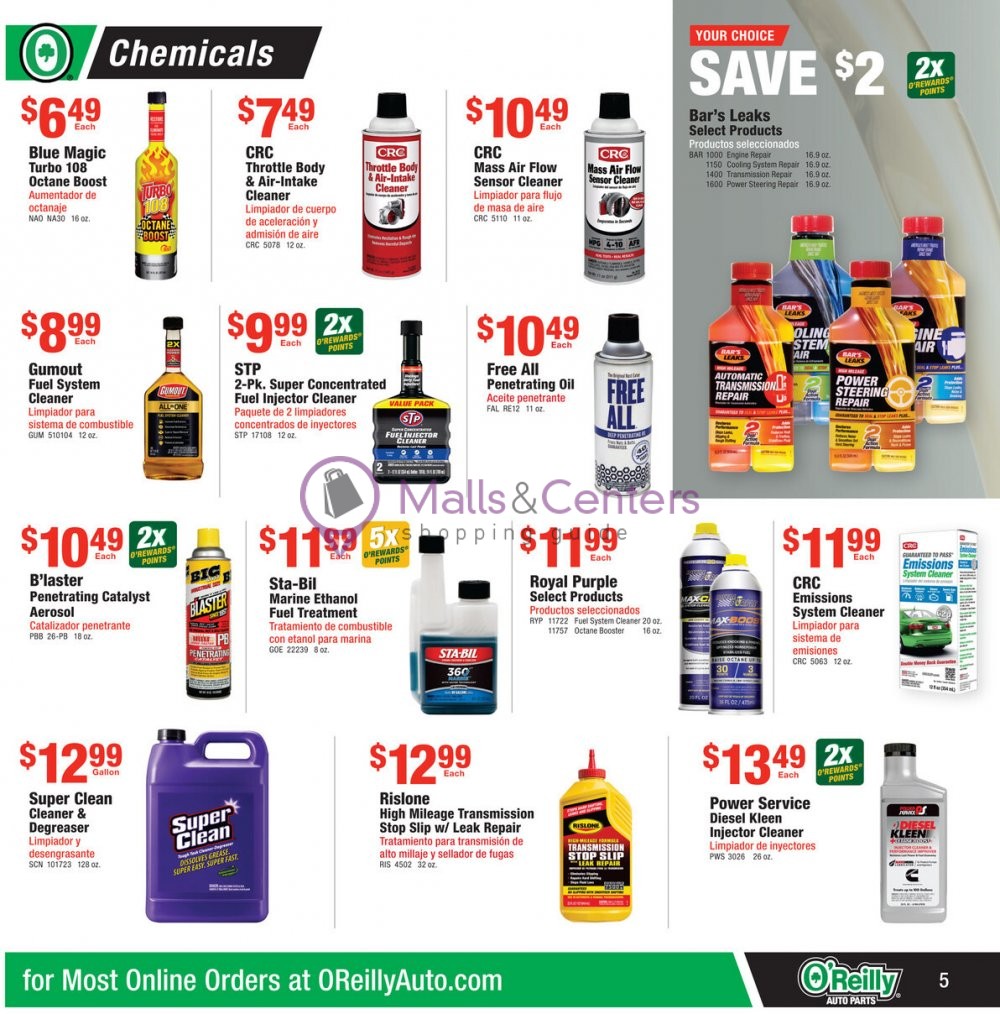 Weekly ad for O'Reilly Auto Parts valid: 04/26/2023 - 05/30/2023, page 5 Weekly ad for O'Reilly Auto Parts valid: 04/26/2023 - 05/30/2023, page 5