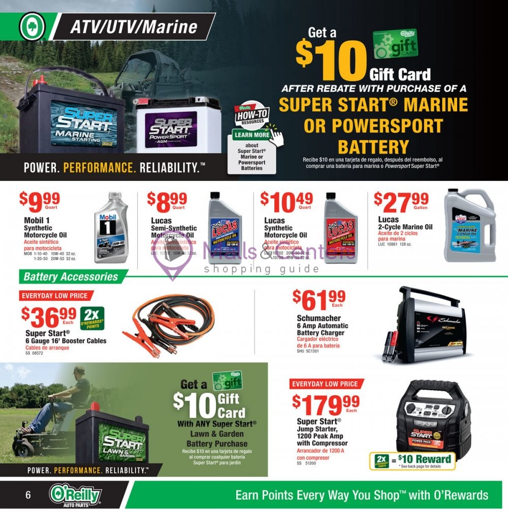 Weekly ad for O'Reilly Auto Parts valid: 04/26/2023 - 05/30/2023, page 6 Weekly ad for O'Reilly Auto Parts valid: 04/26/2023 - 05/30/2023, page 6